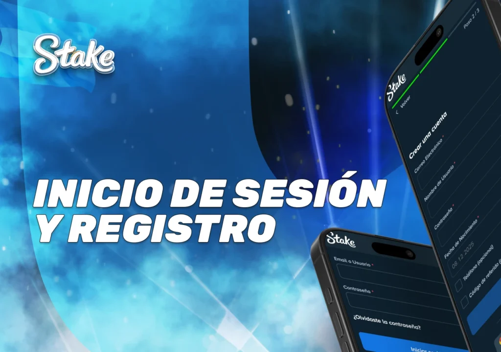 Acceso a la cuenta y creación de perfil desde la plataforma Stake